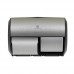 Compact 2-Roll Side-by-Side Coreless High-Capacity Toilet Paper Dispenser by GP PRO  Faux Stainless  56796A  10.120” W x 6.750” D x 7.120” H - B0742K771Z